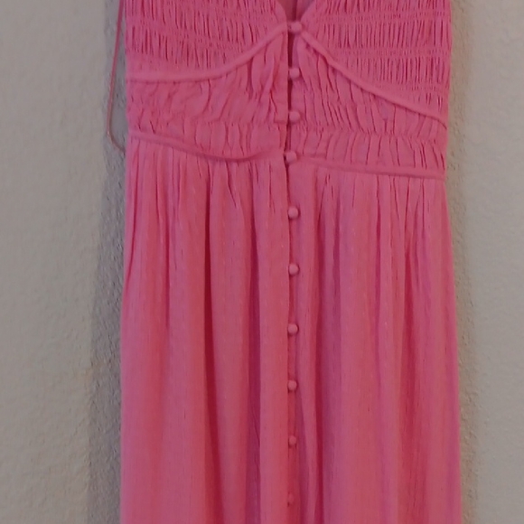 Promesa Pink Ruched MIDDLE Maxi Sundress SMALL - Picture 5 of 7